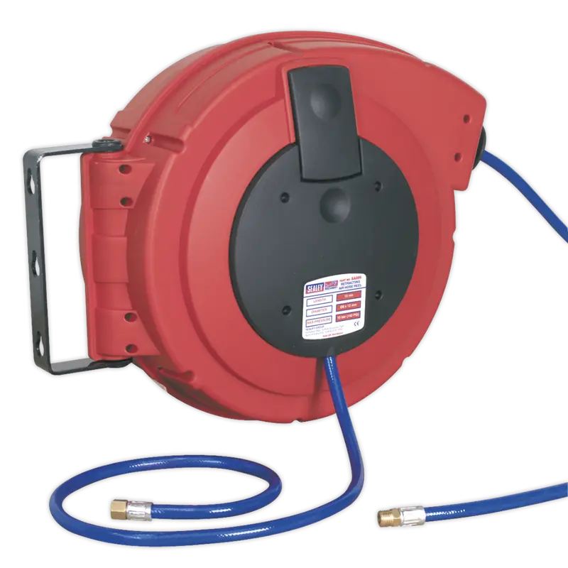 Retractable Air Hose Reel Hd Mechanism 10Mtr Ø10mm Id Pu Hose 1
