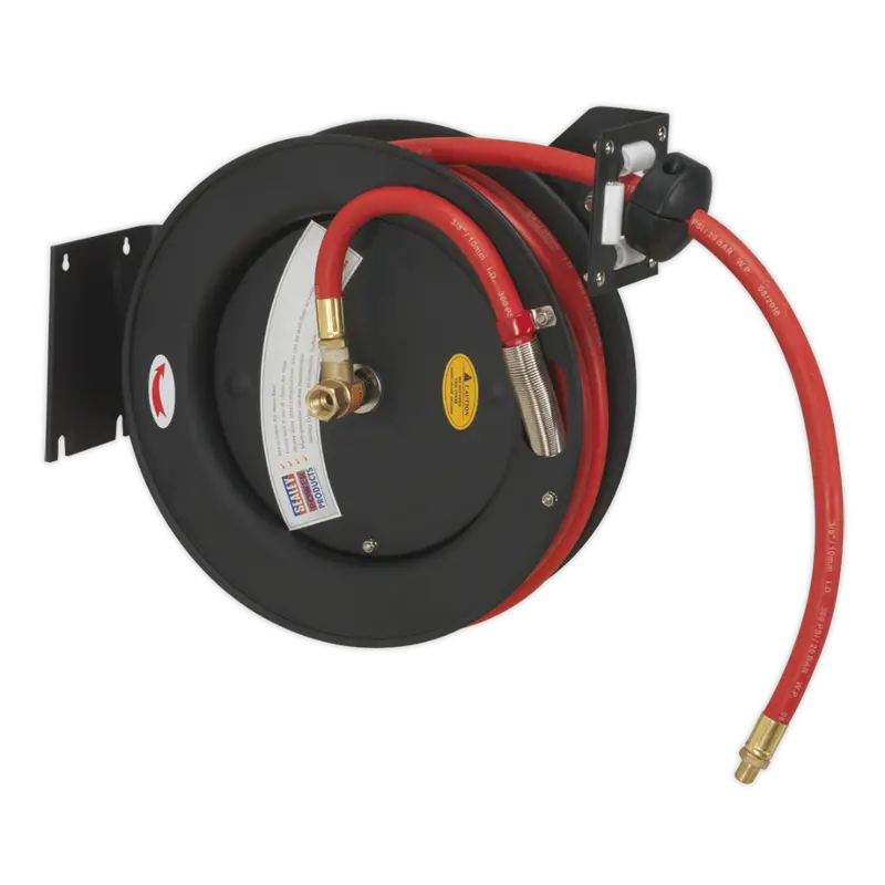 Retractable Air Hose Steel Reel 8Mtr Ø10mm Id Rubber Hose 1