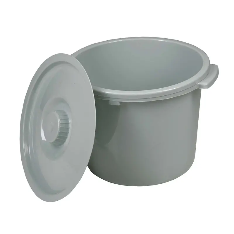 Roscoe Commode Bucket With Handle And Lid (Bs31c, Bth-31C), Grey (Case Of 12) 1