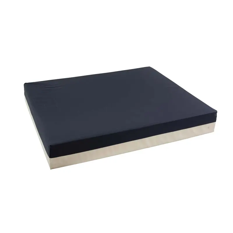 Roscoe Foam Wheelchair Cushion With Nylon Cover, Navy/Grey 1