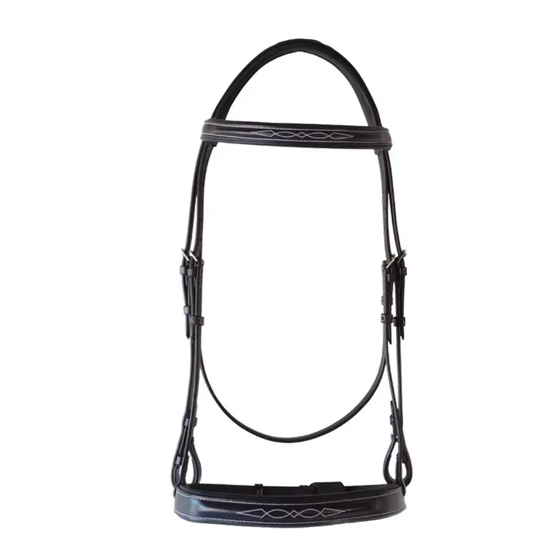 Rs1485 Rhc Equestrian Padded Wide Nose Bridle With Fancy Stitching 1