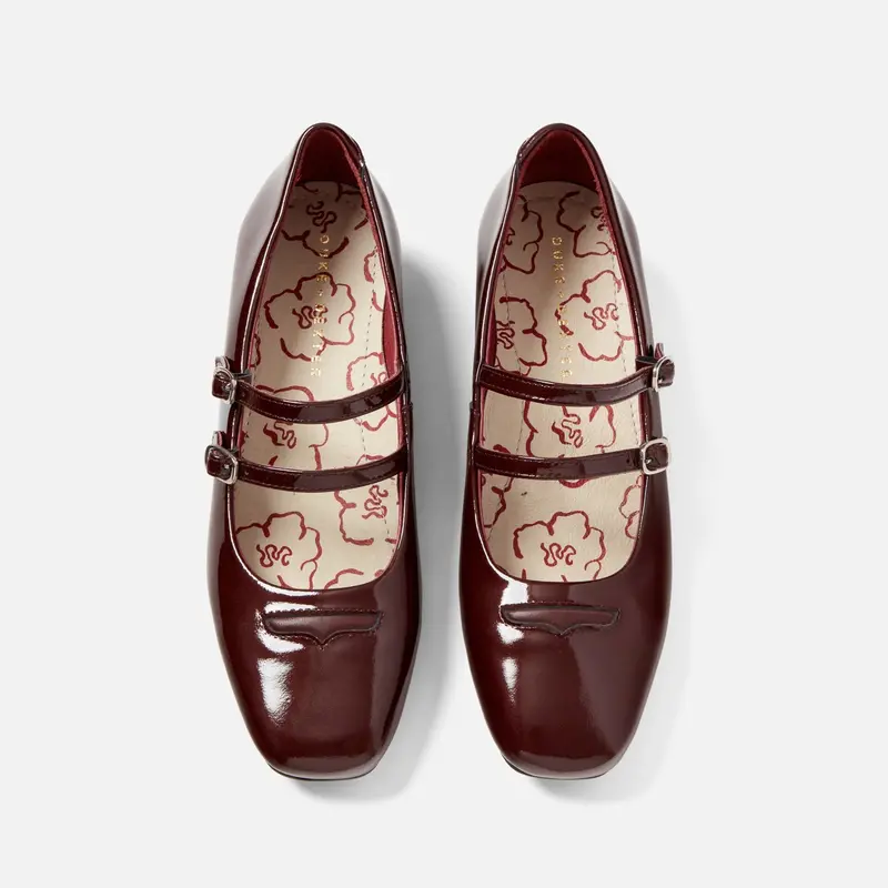 Ruby Burgundy Patent Mary Jane - Women's 1