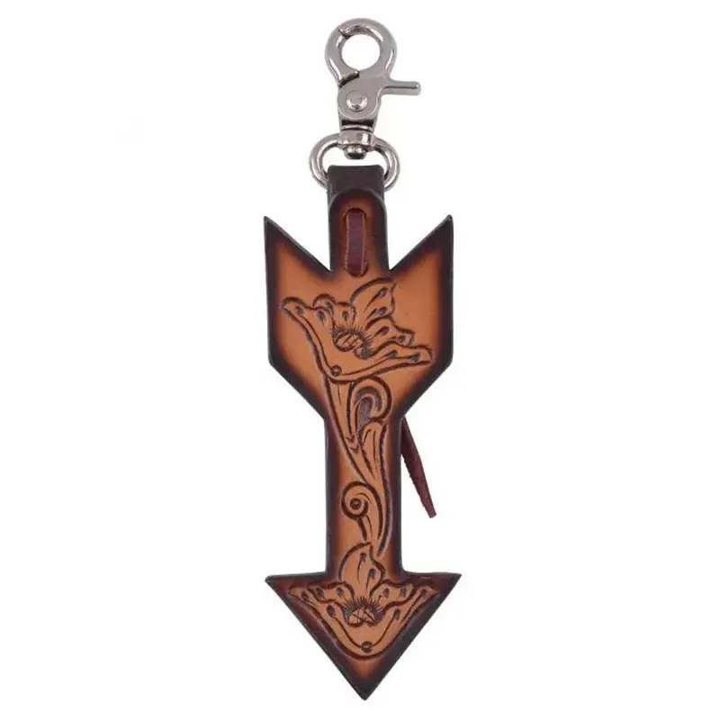 Sc1002 Circle Y Saddle Charm Arrow Floral Tooled 1