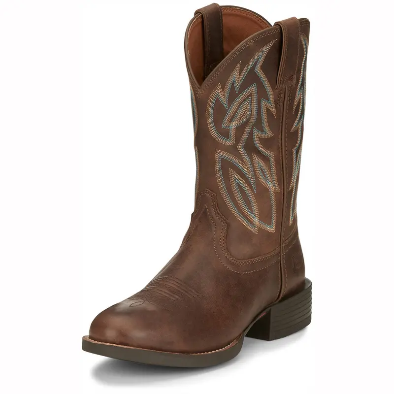 Se7530 Justin Men's Rendon Round Toe Cowboy Boot - Pecan 1