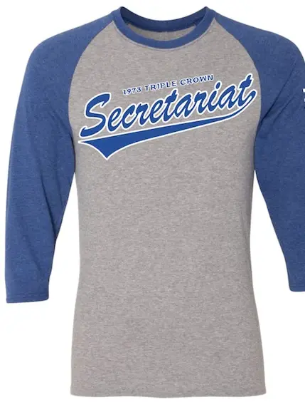 Secretariat Classic Script Baseball T-Shirt 1