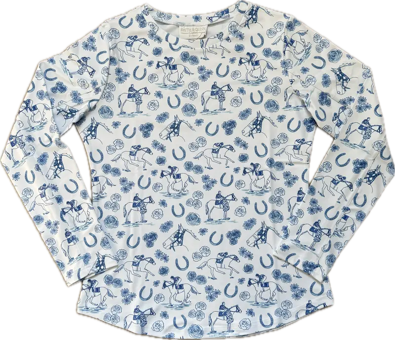 Secretariat Triple Crown Print Women's "Marlowe" Long-Sleeve Sun Shirt 1