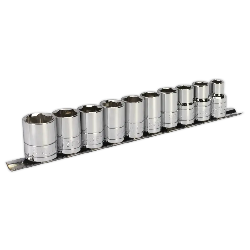Socket Set 10Pc 1-2"Sq Drive 6Pt Walldrive® Metric 1