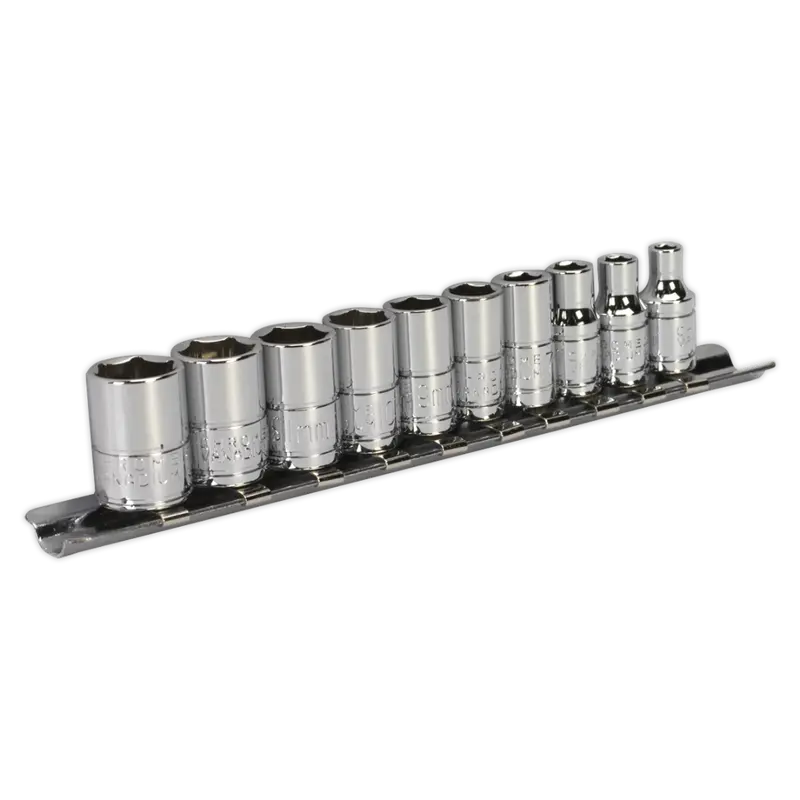 Socket Set 10Pc 1-4"Sq Drive 6Pt Walldrive® Metric 1