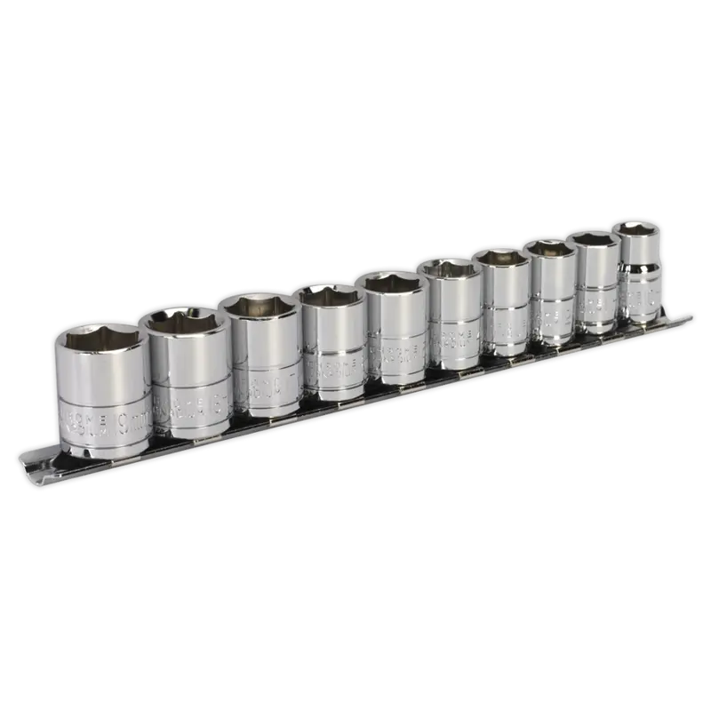 Socket Set 10Pc 3-8"Sq Drive 6Pt Walldrive® Metric 1