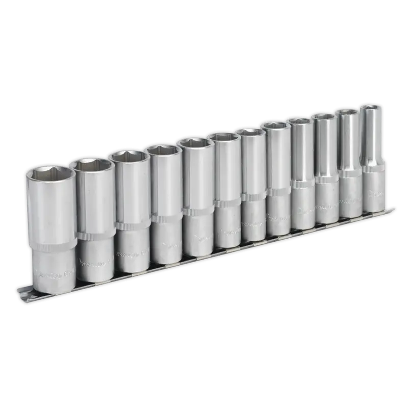 Socket Set 12Pc 1-2"Sq Drive 6Pt Deep Walldrive® Metric 1