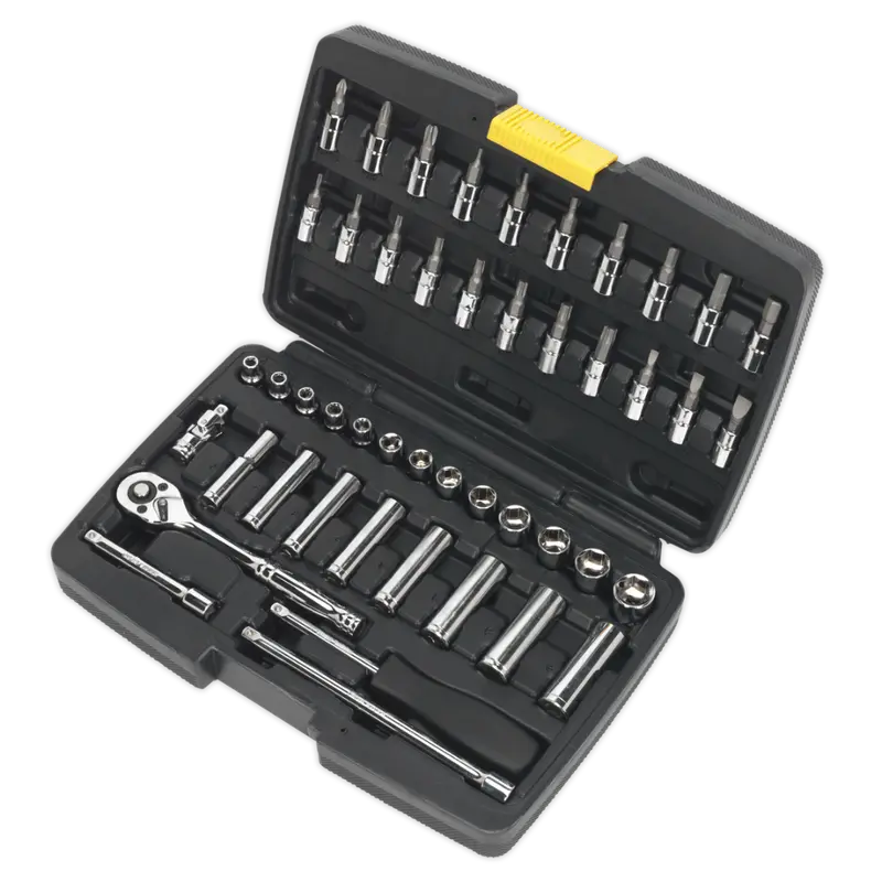 Socket Set 47Pc 1-4"Sq Drive 6Pt Walldrive® Metric 1