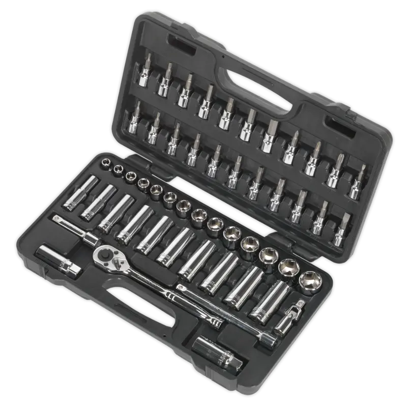 Socket Set 52Pc 3-8"Sq Drive 6Pt Walldrive® Metric 1