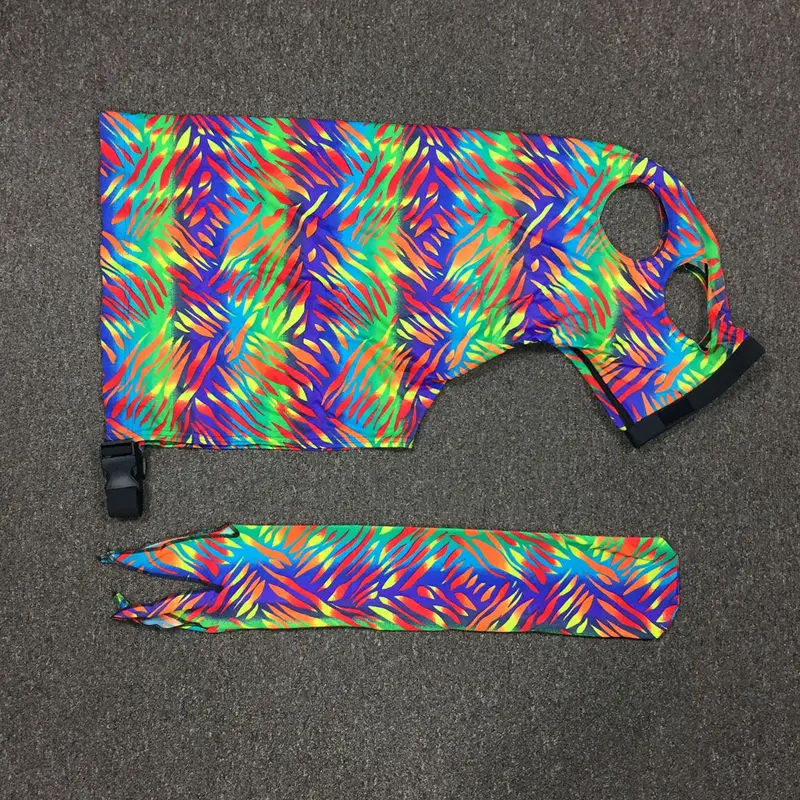 Spandex Full Horse Print Hoods - Full Zippered 2