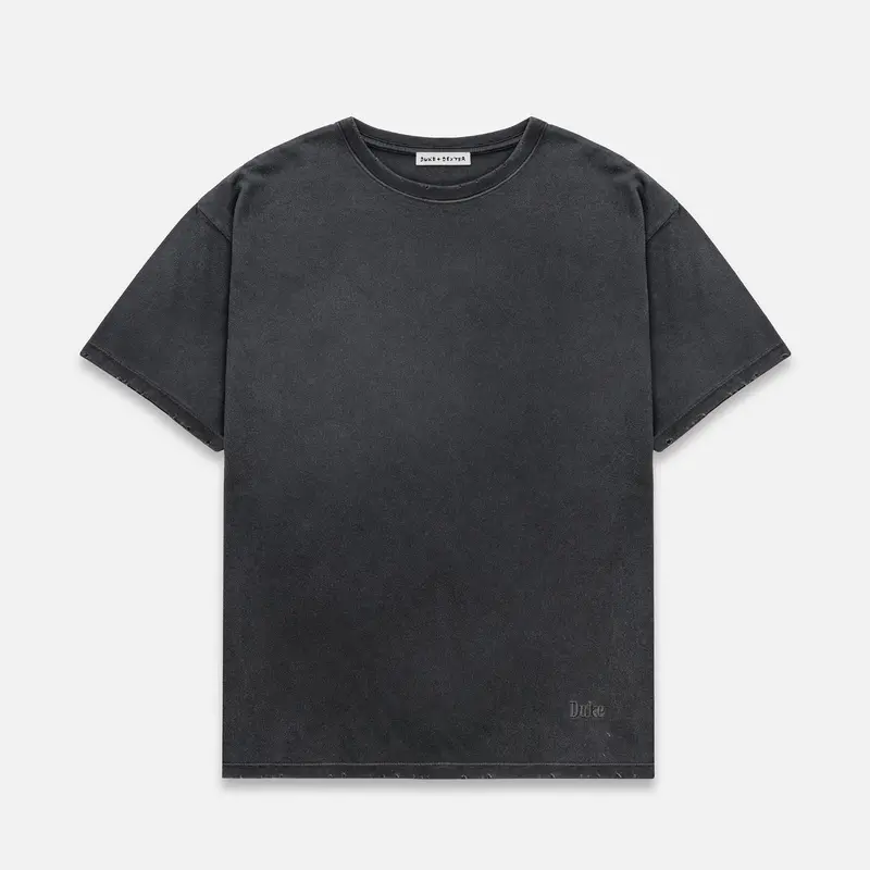 Sun Faded Workwear Washed Black T-Shirt 1
