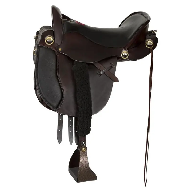 T49-620-4163-11 Tucker Equitation Endurance Trail Saddle 16.5 Brown/Brass Medium Tree 1