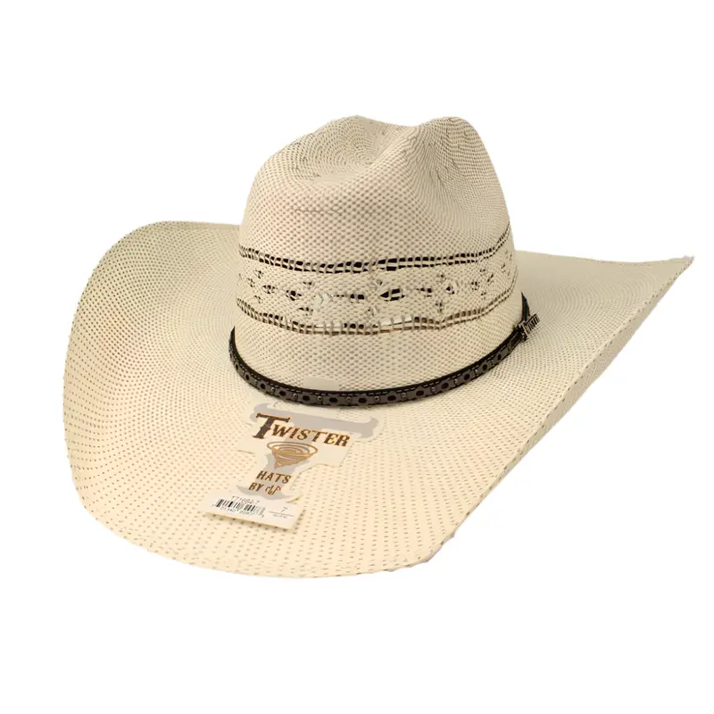 T71664 Twister Bangora Western Straw Cowboy Hat 1