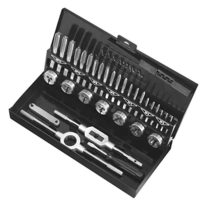 Tap & Die Set 32Pc Split Dies Hss 4341 - Metric 1