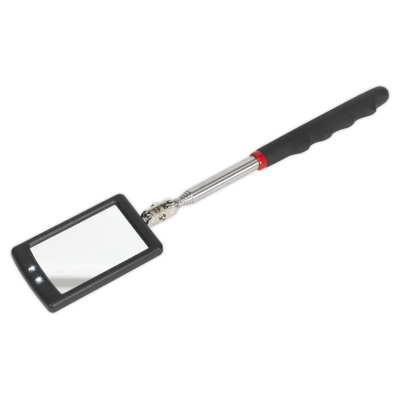 Telescopic Inspection Mirror 65 X 40Mm With 2 Leds 1