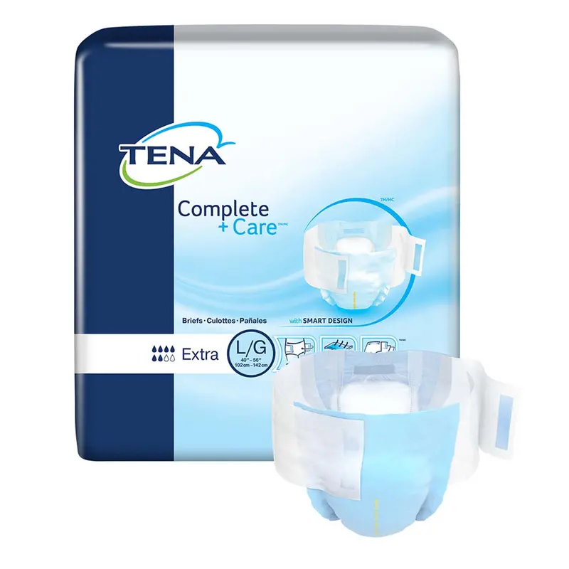 Tena Complete +Care Incontinence Brief 40"- 56", Moderate Absorbency, Unisex, Large 1