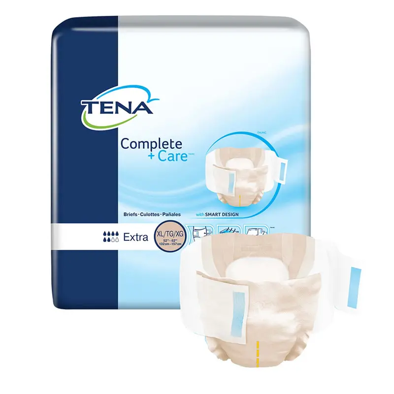 Tena Complete +Care Incontinence Brief 52"- 62", Moderate Absorbency, Unisex, X-Large 1