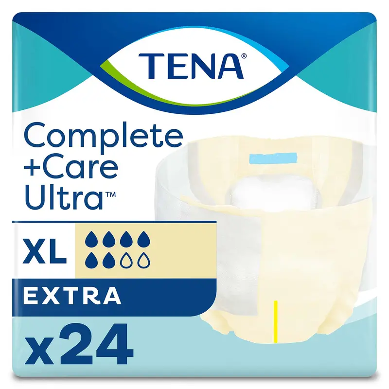 Tena Complete +Care Ultra Incontinence Brief 52"- 62", Moderate Absorbency, Unisex, X-Large 1