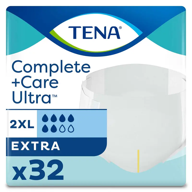 Tena Complete +Care Ultra Incontinence Brief 58"- 69", Moderate Absorbency, Unisex, 2X-Large 1