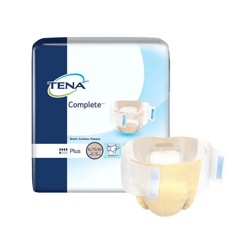 Tena Complete Incontinence Brief 52"- 62", Moderate Absorbency, Unisex, X-Large 1