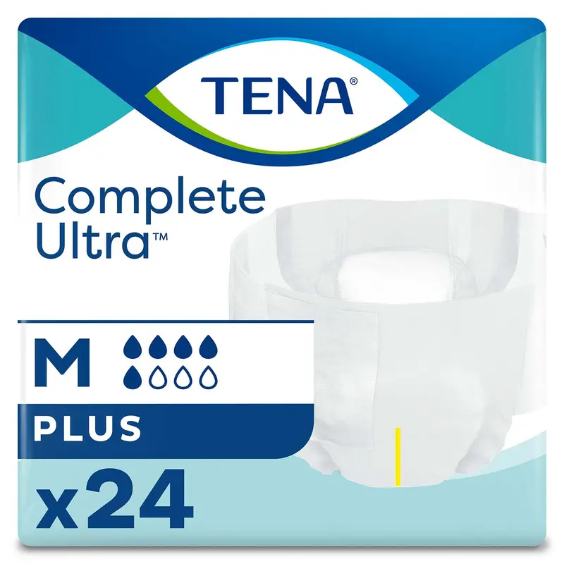 Tena Complete Ultra Incontinence Brief 32"- 44", Moderate Absorbency, Unisex, Medium 1