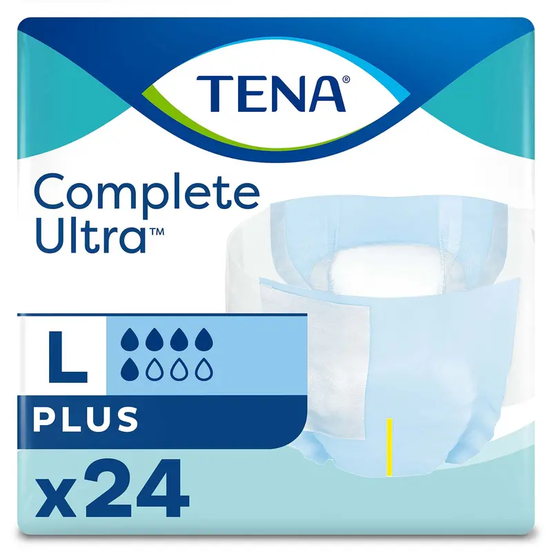 Tena Complete Ultra Incontinence Brief 40"- 56", Moderate Absorbency, Unisex, Large 1