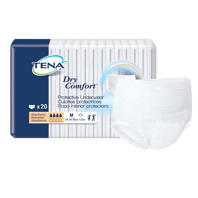 Tena Dry Comfort Protective Incontinence Underwear 34"- 44", Moderate Absorbency, Unisex, Medium 1