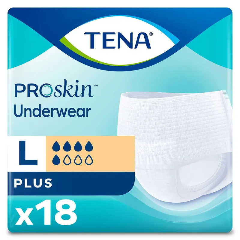 Tena Plus Protective Incontinence Underwear 45"- 58", Moderate Absorbency, Unisex, Large 1