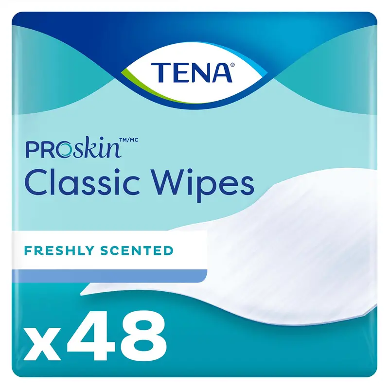 Tena Proskin Classic Washcloth, Premoistened Wipe, Scented, 48 Count 1
