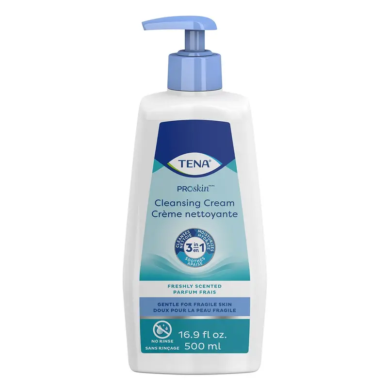 Tena Proskin Cleansing Cream Rinse-Free Body Wash, Scented, 16.9 Fl. Oz. Pump Bottle 1
