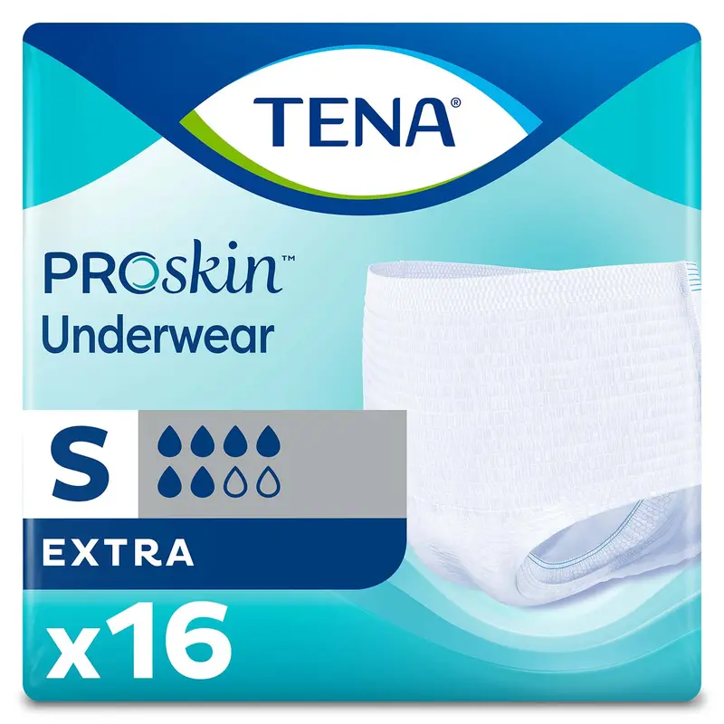 Tena Proskin Extra Protective Incontinence Underwear 25"- 35", Moderate Absorbency, Unisex, Small 1
