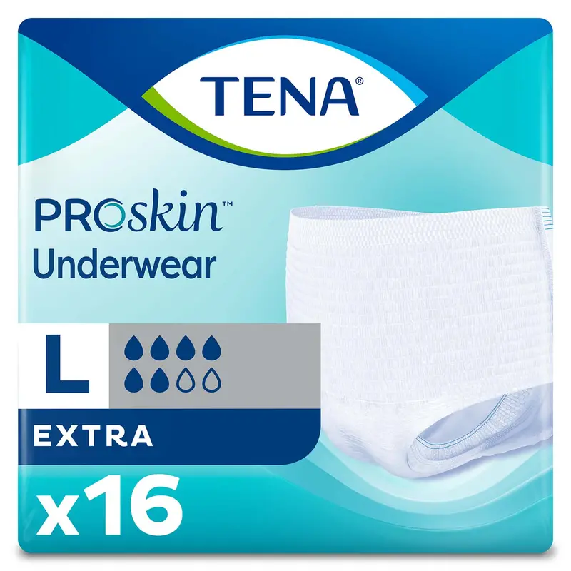 Tena Proskin Extra Protective Incontinence Underwear 45"- 58", Moderate Absorbency, Unisex, Large 1