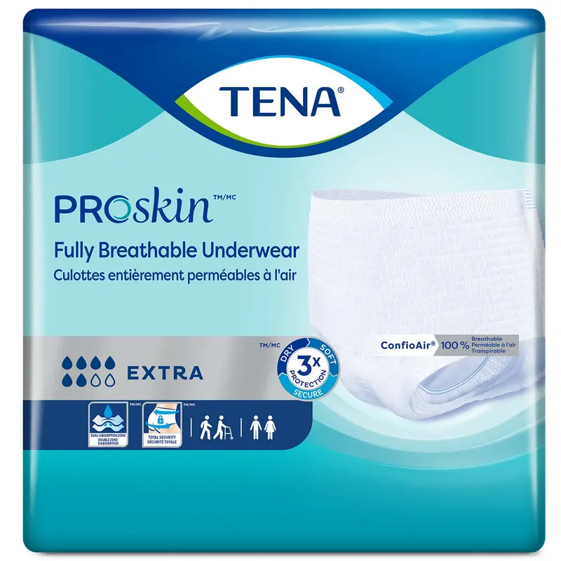 Tena Proskin Extra Protective Incontinence Underwear 68"- 80", Moderate Absorbency, Unisex, 2X-Large 1