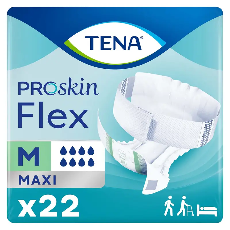 Tena Proskin Flex Maxi Belted Incontinence Brief 28"- 42", Heavy Absorbency, Unisex, Medium 1