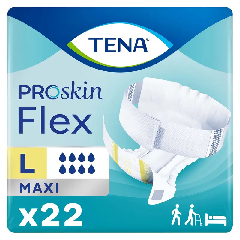 Tena Proskin Flex Maxi Belted Incontinence Brief 33"- 50", Heavy Absorbency, Unisex, Large 1