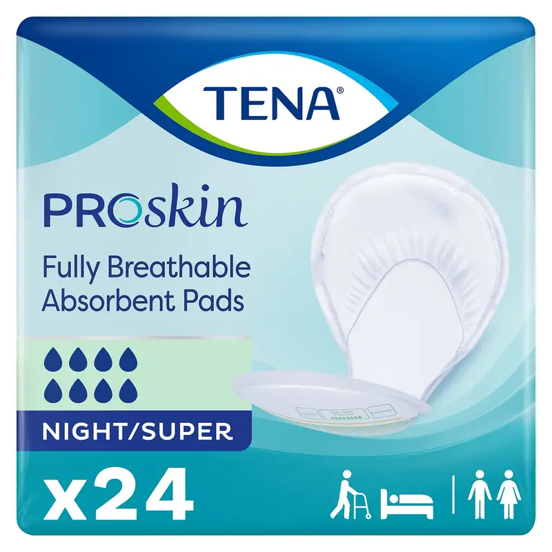 Tena Proskin Night Super Absorbent Pads 27", Heavy Absorbency, Unisex 1