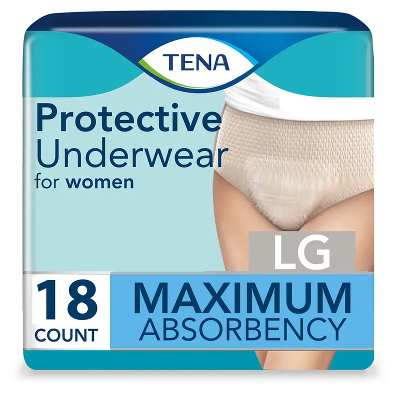 Tena Proskin Protective Incontinence Underwear For Women 45"- 58", Moderate Absorbency, Large 1