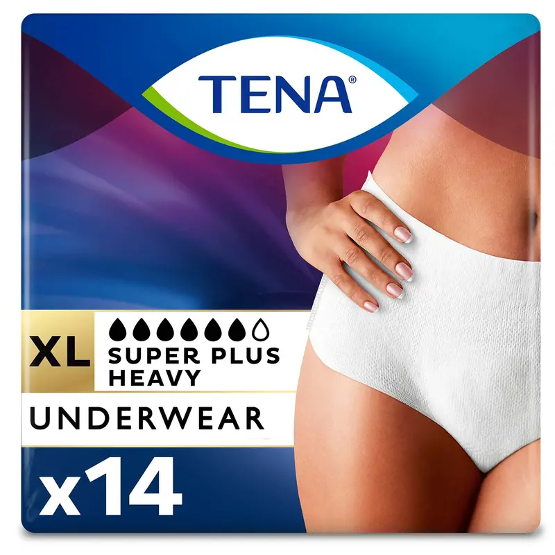 Tena Super Plus Incontinence Underwear For Women 48"- 64", Heavy Absorbency, X-Large 1
