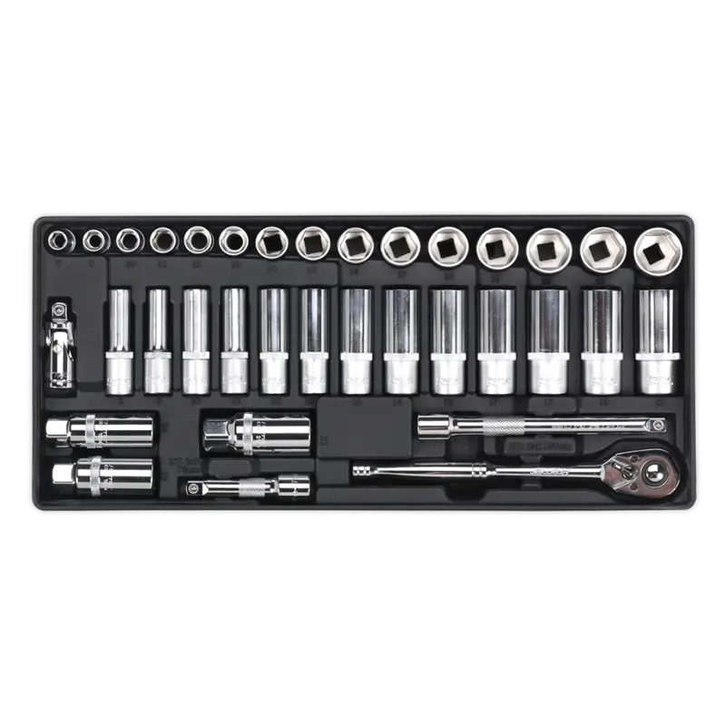 Tool Tray With Socket Set 35Pc 3-8"Sq Drive 1