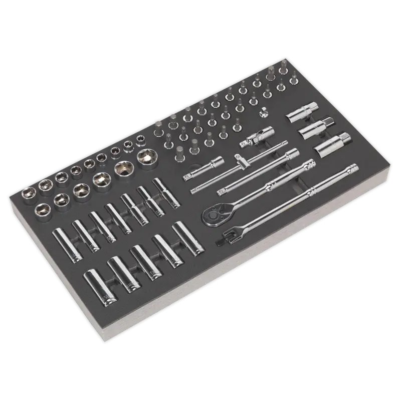 Tool Tray With Socket Set 62Pc 3-8"Sq Drive Metric 1