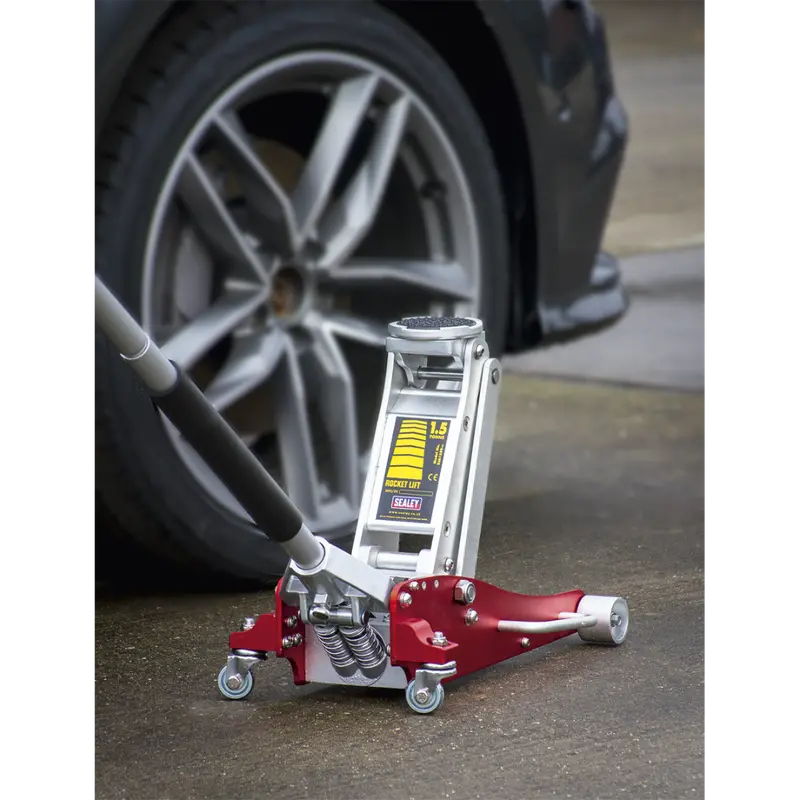 Trolley Jack 1.5Tonne Low Entry Aluminium Rocket Lift 1