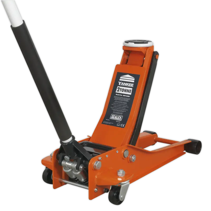 Trolley Jack 2Tonne Low Entry Rocket Lift Orange 1