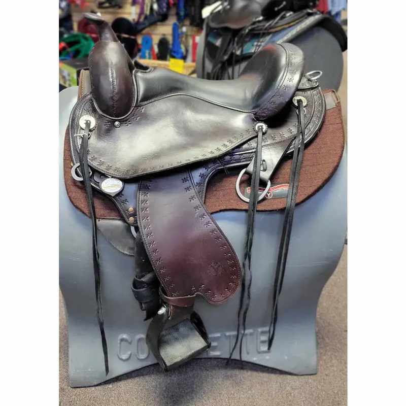 Used 1581 Circle Y Alabama Trailgaiter Saddle 16 Inch Wide Flex Tree 1