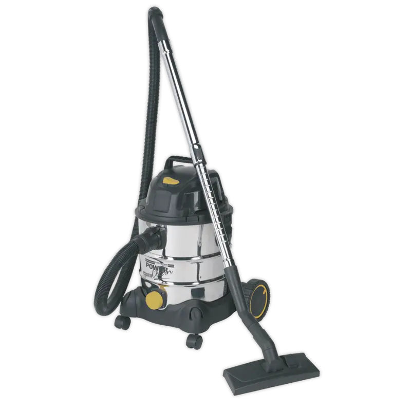 Vacuum Cleaner Industrial Wet & Dry 20Ltr 1250W-110V Stainless Drum 1