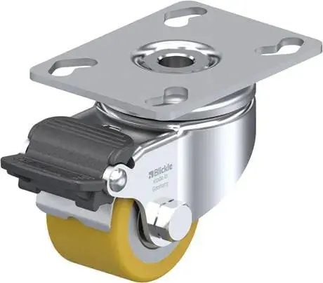 Vsth50 - Lkpa-Vsth50k-Ra 150 Kg Swivel Plate W Heel Brake 50Mm Polyurethane On Steel 1