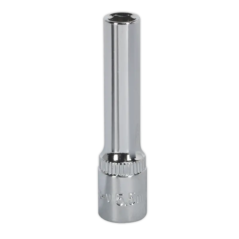Walldrive® Socket 5.5Mm Deep 1-4"Sq Drive Fully Polished 1