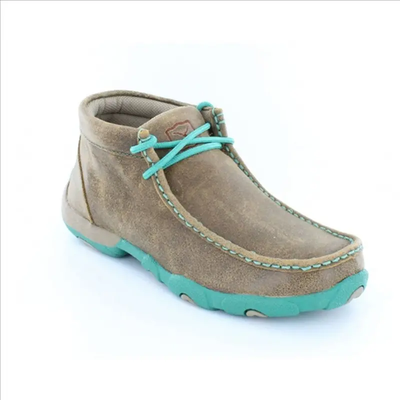Wdm0020 Twisted X Women’S Driving Moccasin – Bomber/Turquoise 1